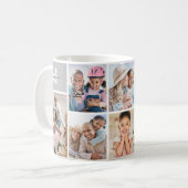 Mug Collage Photo Monogramme Simple (Devant gauche)