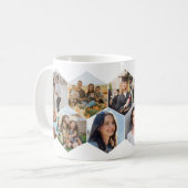 Mug Collage photo Motif Hexagon géométrique (Devant gauche)