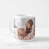 Mug Collage photo multiple et monogramme personnalisé (Devant gauche)