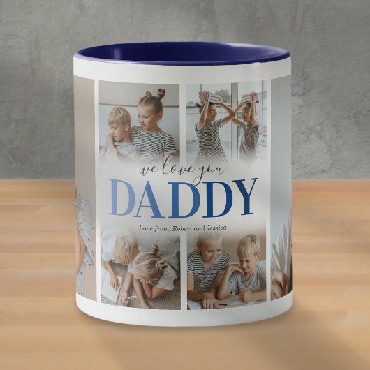 Mug Collage Photo "On T'aime Papa"