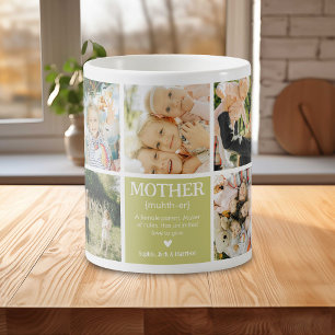 Mug Collage Photo Personnalisable Définition de Mère