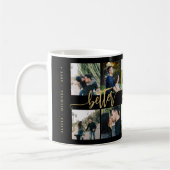 Mug Collage photo personnalisé 10 votre texte script (Gauche)