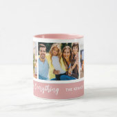 Mug Collage photo personnalisé 3 Nom de famille Citati (Centre)