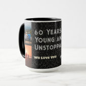 Mug Collage photo personnalisé Cadeaux d'anniversaire (Devant gauche)