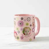 Mug Collage photo personnalisé de la petite fille d'an (Devant droit)