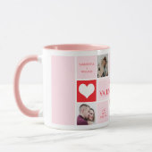 Mug Collage photo personnalisé de la Saint Valentin (Gauche)