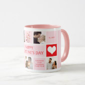 Mug Collage photo personnalisé de la Saint Valentin (Devant droit)