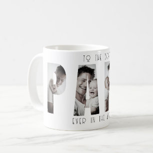 Mug Collage photo personnalisé du meilleur papa