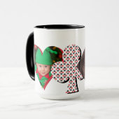 Mug Collage photo personnalisé du visage de Poker (Devant gauche)