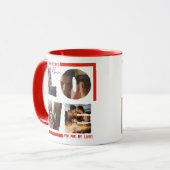 Mug Collage photo personnalisé "LOVE" dans le style mo (Devant gauche)