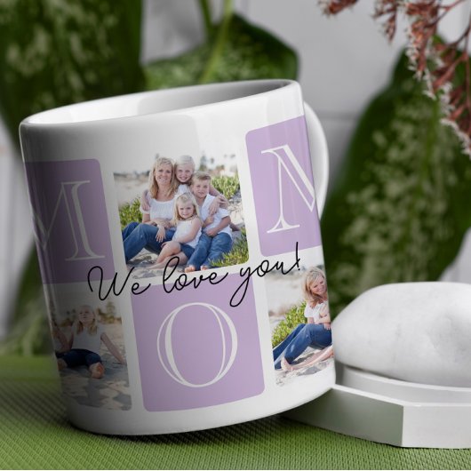 Mug Collage photo personnalisé Maman Love 7