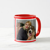 Mug Collage photo personnalisé moderne Red 2 (Devant droit)