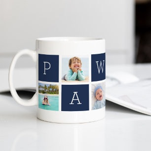 Mug Collage photo personnalisé Pawpaw Grand-père