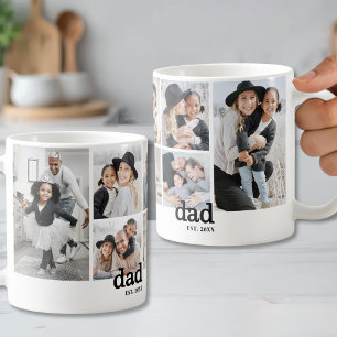 Mug Collage photo personnalisé pour papa