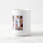Mug Collage photo pour 70e anniversaire violet (Centre)