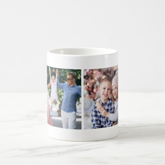 Mug Collage photo simple cool et monogramme (Centre)