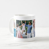 Mug Collage photo simple cool et monogramme (Devant gauche)