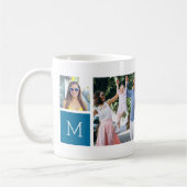 Mug Collage photo simple cool et monogramme (Gauche)