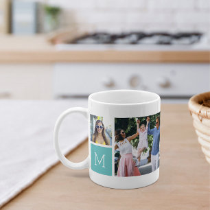 Mug Collage photo simple cool et monogramme