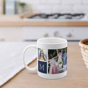 Mug Collage photo simple cool et monogramme