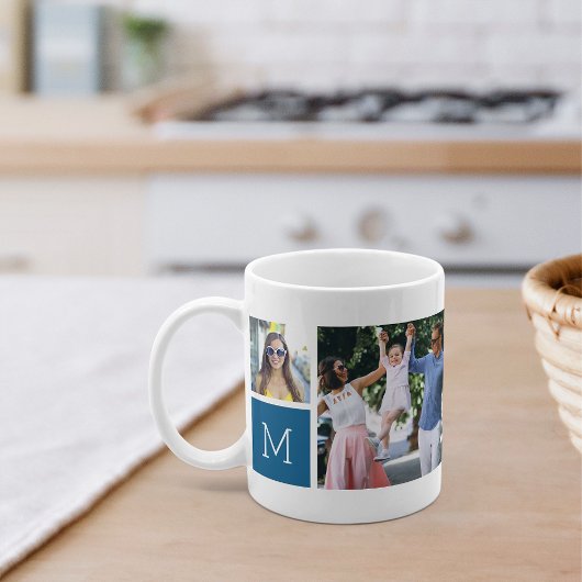 Mug Collage photo simple cool et monogramme