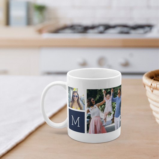 Mug Collage photo simple cool et monogramme