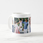 Mug Collage photo simple cool et monogramme (Devant gauche)