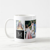 Mug Collage photo simple cool et monogramme (Gauche)