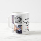 Mug Collage photo simple de la Première Mère | Maman (Devant gauche)