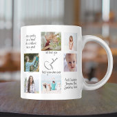Mug Collage photo simple moderne Nous vous aimons gran