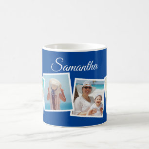 Mug Collage photo Skewed 4 Couleur personnalisée pers