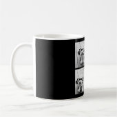 Mug Collage photo tendance noir et blanc avec Monogram (Gauche)