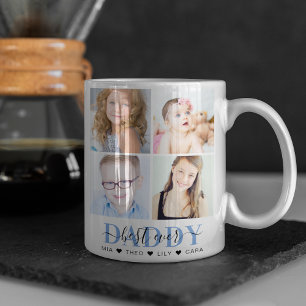 Mug Collage photo tendance pour Insta 'Meilleur papa d
