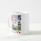 Mug Collage photo Uncle 8 moderne personnalisé (Devant gauche)