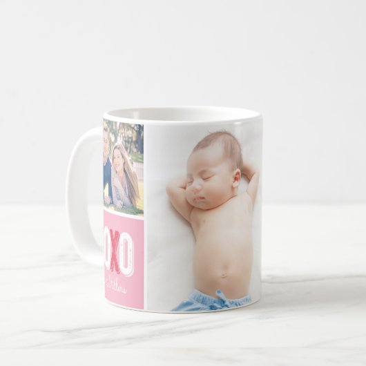 Mug Collage photo XOXO (Devant gauche)