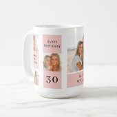 Mug Collage photos amies | Joyeux cadeau d'anniversair (Devant gauche)