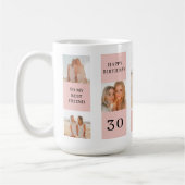 Mug Collage photos amies | Joyeux cadeau d'anniversair (Gauche)