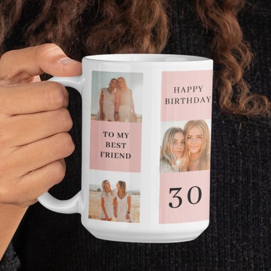 Mug Collage photos amies | Joyeux cadeau d'anniversair
