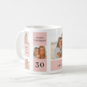 Mug Collage photos amies | Joyeux cadeau d'anniversair (Devant gauche)