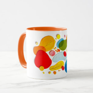 Mug Collage Pop Art de Formes Organiques Abstraites Vi