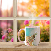 Mug Collage rose vintage Avec Bords Rouillés