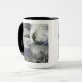 Mug Collage satellite Vue de l'ouragan Sandy (Devant gauche)