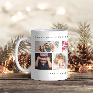 Mug Collage simple à six photos   Noël