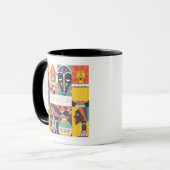 Mug Collage symbolique africain d'art (Devant gauche)