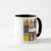 Mug Collage symbolique africain d'art (Devant droit)