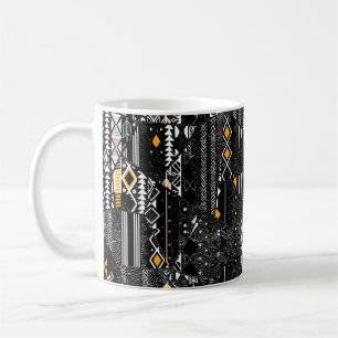 Mug Collage tendance et tendance sans couture motif w