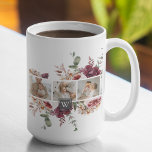 Mug Collage tendance Famille Photo Fleurs colorées Cad<br><div class="desc">Collage tendance Famille Photo Fleurs colorées Cadeau</div>
