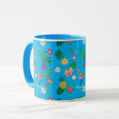 Mug Collage tropical 🍍 🌴 🦩 (Devant gauche)