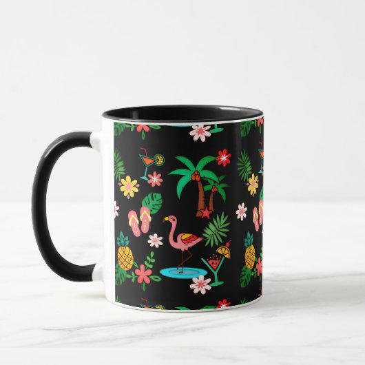 Mug Collage tropical 🍍 🌴 🦩 (Gauche)