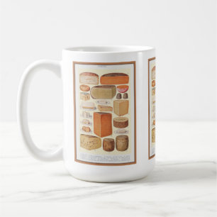 Mug Collage vintage de fromages domestiques, Beeton, 1
